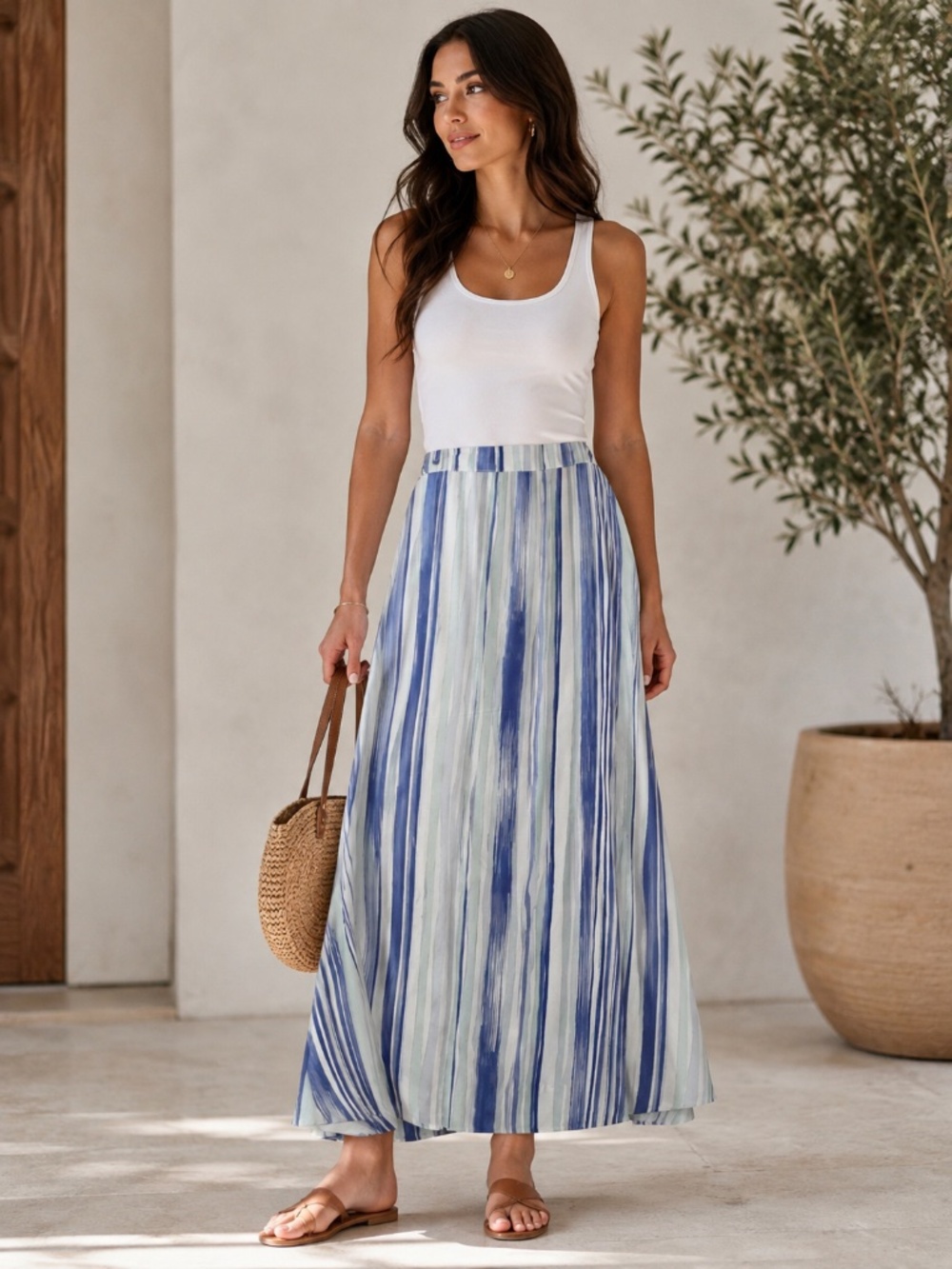 Vince Camuto A-line Maxi Resort style Skirt Size L
